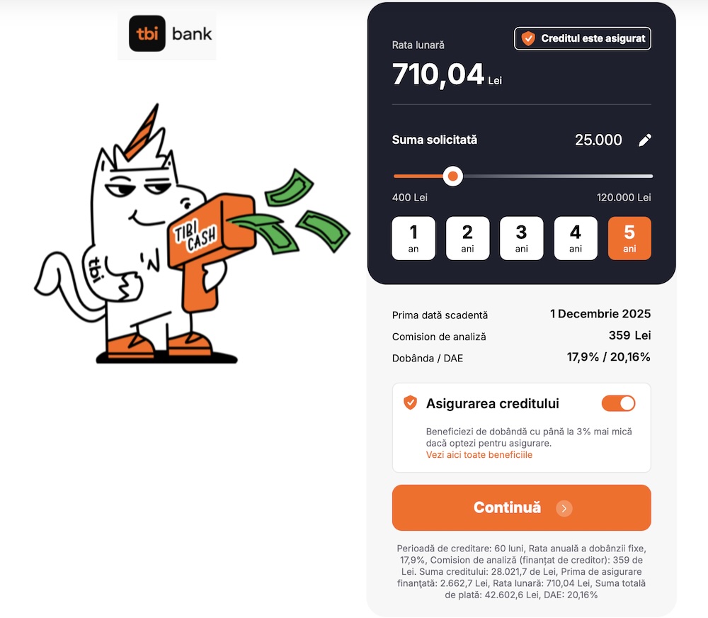 TBI nu respectă legea privind rambursarea creditelor în rate egale și descrescătoare
